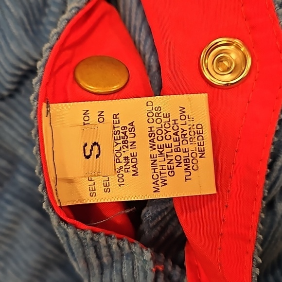 💕AVIATOR NATION💕 Reversible Sleeveless Corduroy Vest ~ Red & Blue Small - Picture 11 of 12